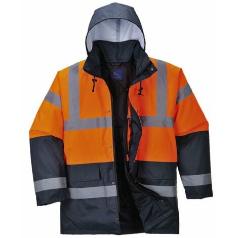 Parka Bicolore Traffic Couleur : Rouge/marine Taille S - Portwest