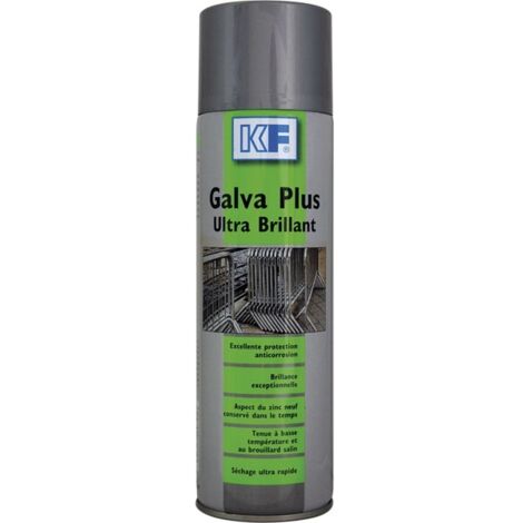 Revêtement antirouille zinc-aluminium ultra-brillant 400ml – Protection corrosion pour surfaces métalliques – Application facile – KF