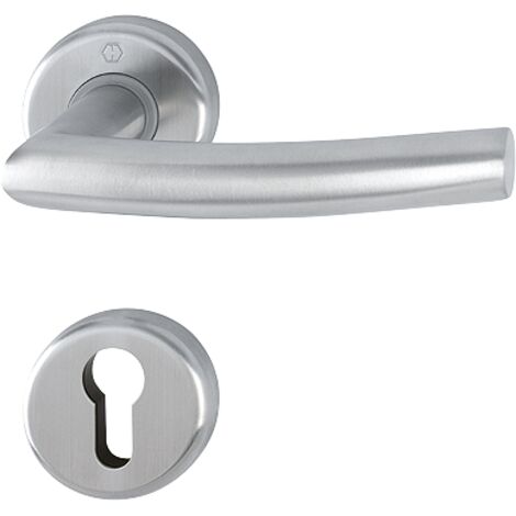Garniture Hoppe Alta Inox Design Monobloc, Inox Brossé, Ressort De Rappel - Hoppe (1/3)