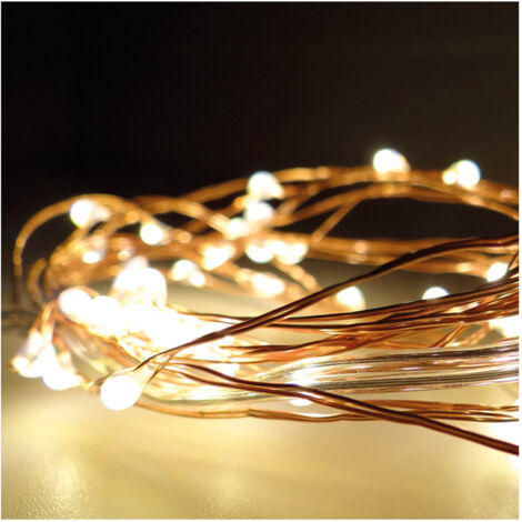 Lot De 12 Guirlandes Lumineuses LED Fil Cuivre 2M - Blanc Froid Pour Décoration Intérieur Extérieur