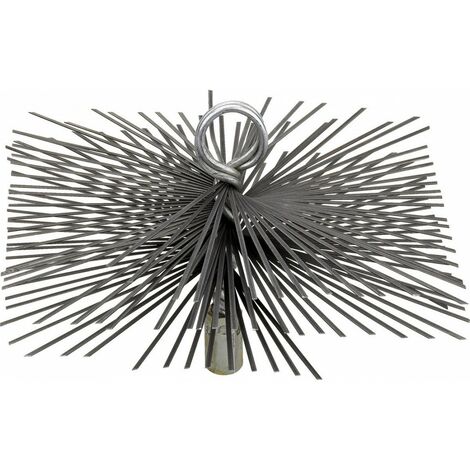 Hérisson carré en acier 200x200mm pour ramonage – Fibres d'acier robustes pour suie tenace – Fixation universelle pour tiges standard – Scid