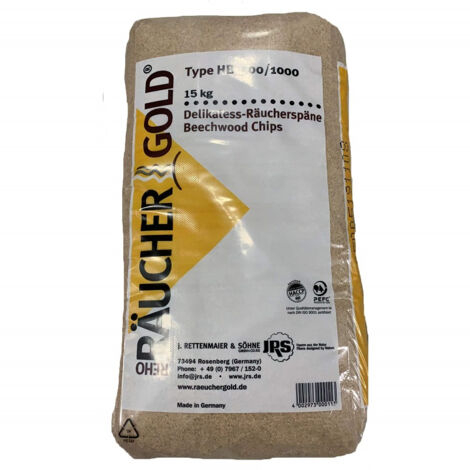 Sciure de hêtre pour fumage RÄUCHERGOLD 0.5 à 1mm - Sac 15 kg