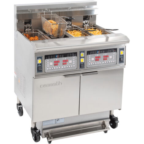 Friteuse électrique avec filtration 4 x 12 litres 17+17kW - Casselin (1/2)