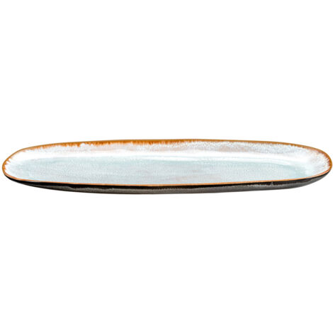 Shadow Aqua - Plat ovale grand modèle 35.5 x 14 cm (x2)