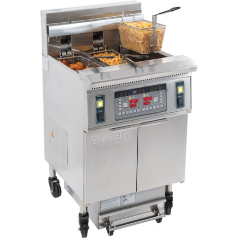 Friteuse électrique avec filtration 12 + 22 litres 8,5+17kW - Casselin (1/2)