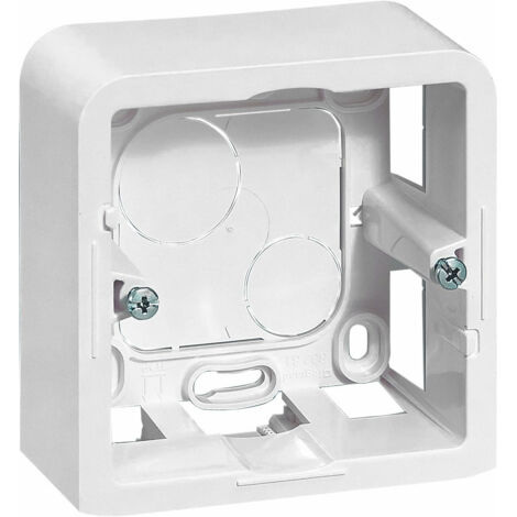 Legrand – Cadre en saillie Mosaic 40 mm – 2 modules – Montage apparent – Fixation par vis – Compatible avec toutes les fonctions Mosaic