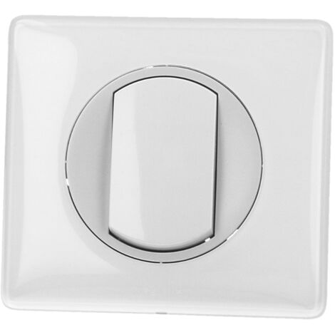 Legrand – Bouton poussoir complet blanc – Installation encastrée ou en saillie – Compatible avec plaques Celiane – Pour environnement électrique