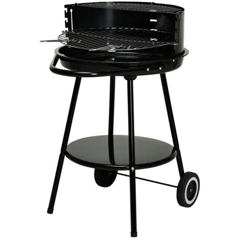 Barbecue à charbon D51 semi ouvert avec roues (1/2)