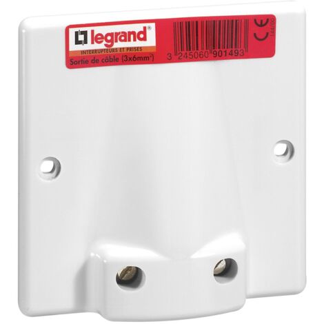 Legrand – Sortie de câble 20A à 32A avec volet – Serre-câble anti-arrachement – Fixation murale par vis – Pour câbles Ø17mm à Ø19mm