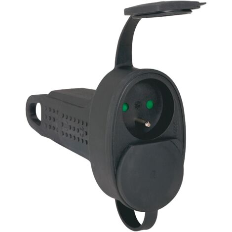 Legrand – Multiprise caoutchouc avec terre 2 prises IP44 – Protection contre humidité et poussière – 3680W 16A pour usage extérieur