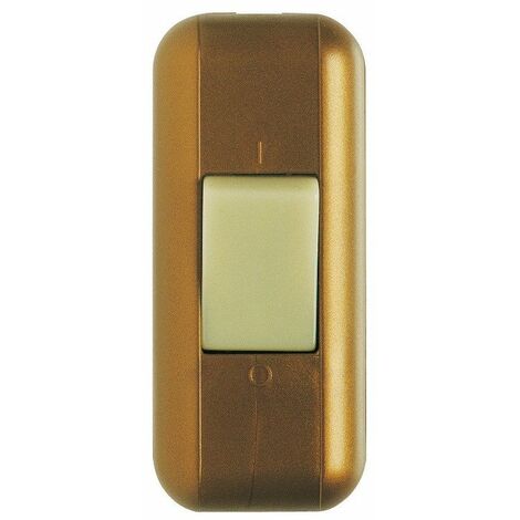 Interrupteur de fil souple  2 a touche luminescente  vieil or