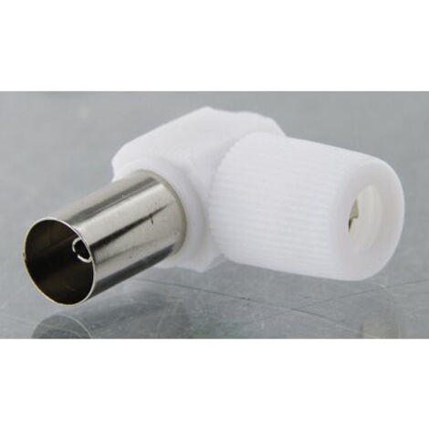 Fiche Coax Coudée Femelle Connecteur Tv Antenne Coudé D9,5 - Dhome