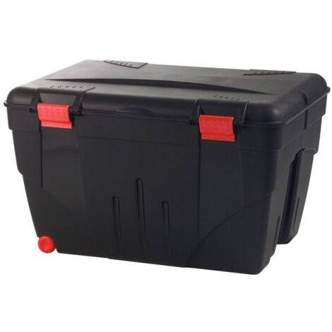 EDA – Malle de rangement 110L en plastique résistant – Construction robuste pour usage intensif – Protection optimale – Facile à transporter