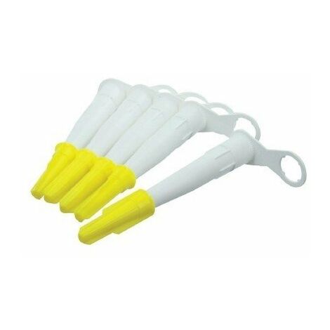 Soudal – Embouts pour cartouche 290 à 310 ml – Set de 5 canules bouchons – Adaptable sur toutes cartouches – Pour mastic et silicone