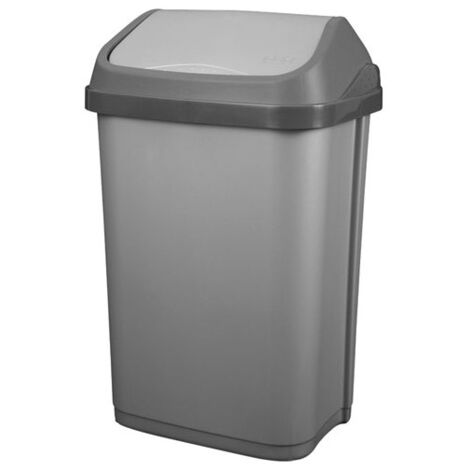 Poubelle 50 litres fourre-tout  gris