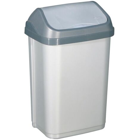 Poubelle 50 litres fourre-tout  gris