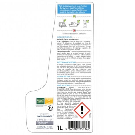 STARWAX Liquéfiant anti-odeurs1l - STARWAX