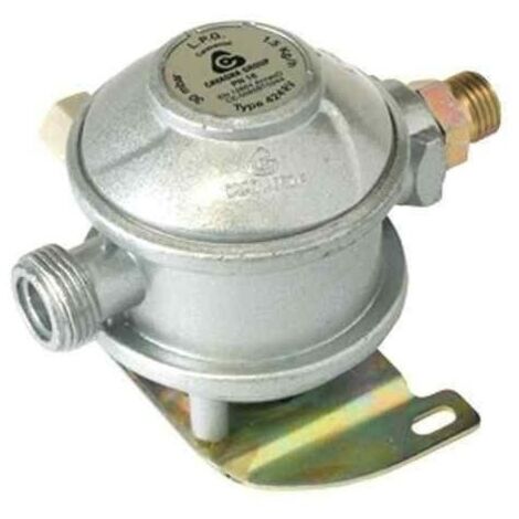 Favex – Détendeur gaz simple mixte 30 mbar – Réglage précis jusqu'à 35 mbar – Prise test d'étanchéité incluse – Installation facile avec raccord 20x1,5M