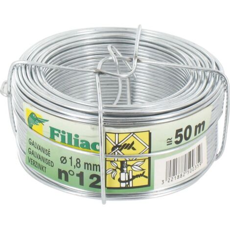 Fil galvanisé N.12 haute résistance à la corrosion – Jauge 2,6mm – Galvanisation à chaud pour applications extérieures – Filiac (1/3)