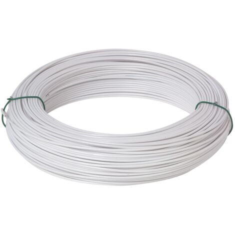 Fil de tension galvanisé plastifie  blanc 2mm 25m