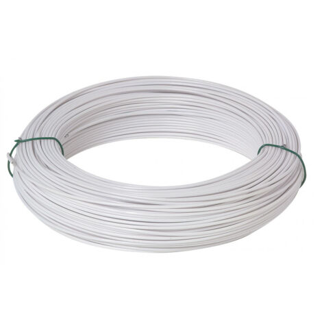 Fil de tension galvanisé plastifie  blanc 2mm 25m