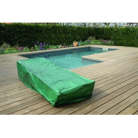 Capvert – Housse transat verte – Protection U.V. – Ajustement parfait – Coutures internes – Pour mobilier de jardin
