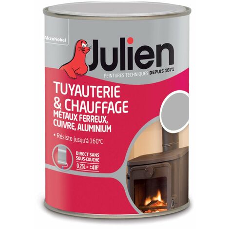 Peinture Tuyauterie Et Chauffage Brillante Blanc 0.25 litre - JULIEN