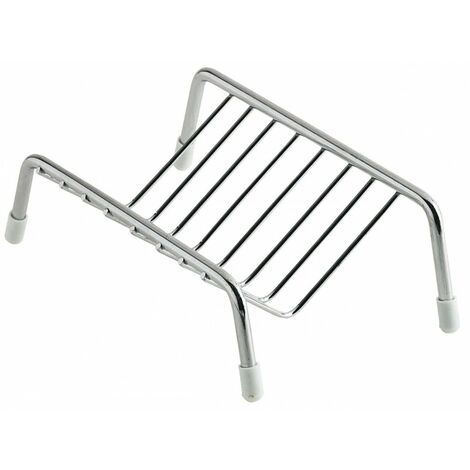 Porte-savon chromé 10x7x3.5cm – Métal pour salle de bain – Design moderne et élégant – Accroche murale incluse – Gelco Design
