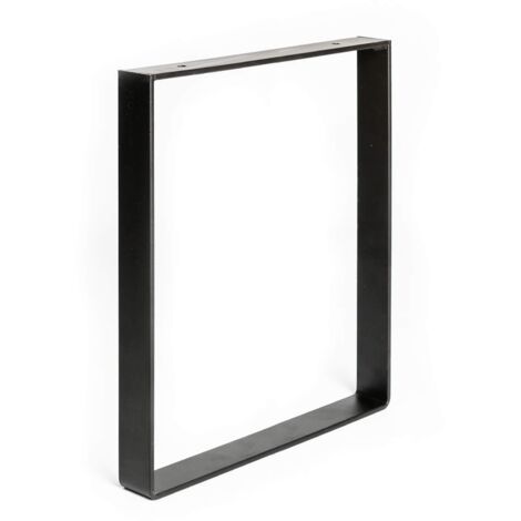 Pied de table cadre acier noir mat 400x350mm – Épaisseur 5mm pour stabilité – Design industriel moderne – Réunion Industrial – REI