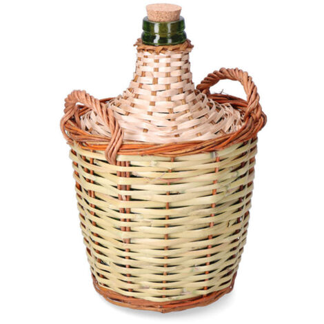 EDM – Carafe décorative en osier multicolore – Dimensions 18 x 30 cm – Pour décoration intérieure – Design élégant et unique (1/2)
