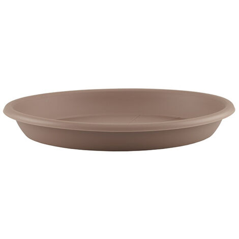 Soucoupe ronde 40cm taupe – Matériaux résistants pour usage intérieur et extérieur – Idéale pour pots de fleurs – Artevasi