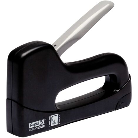Rapid – Agrafeuse-cloueuse à main pour agrafes n°53 de 6 à 8 mm – Pour bois dur et teck – Compacte et légère pour petits travaux (1/4)