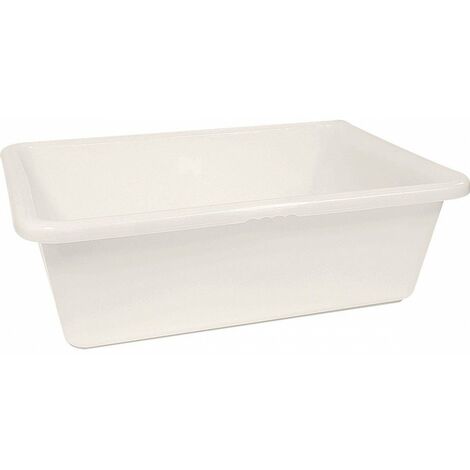 Bac alimentaire professionnel rectangulaire 20L – Plastique PE qualité alimentaire – Dimensions 50 x 33.5 x 11.5 cm – Nettoyage facile – ICS
