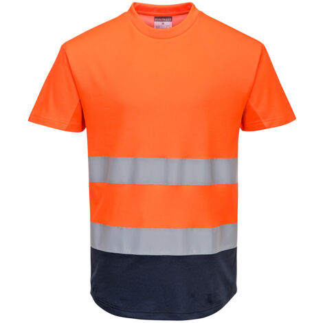 Tee-shirt Mesh Bicolore Couleur : Orange/marine Taille S - Portwest (1/2)
