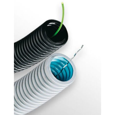 Blanc Habitat – Gaine électrique préfilée 100m – Ø20mm gris – Cintrable et élastique – Homologuée IP 44 pour installations électriques