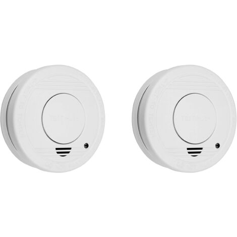 Détecteurs De Fumée Optiques Blanc (lot De 2) Sécurité Incendie Optique Fiable - Smartware (1/10)