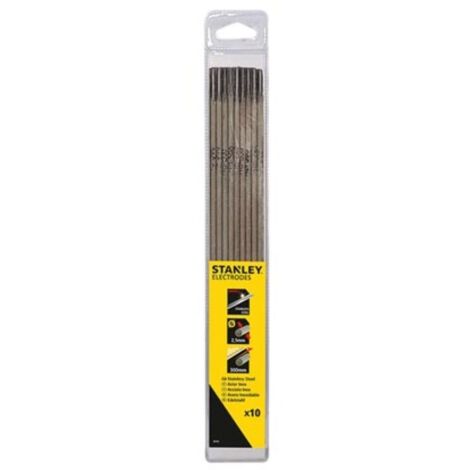 STANLEY SWA90704 10 X 2,5 MM ÉLECTRODES DE SOUDAGE EN ACIER INOXYDABLE POUR (1/2)