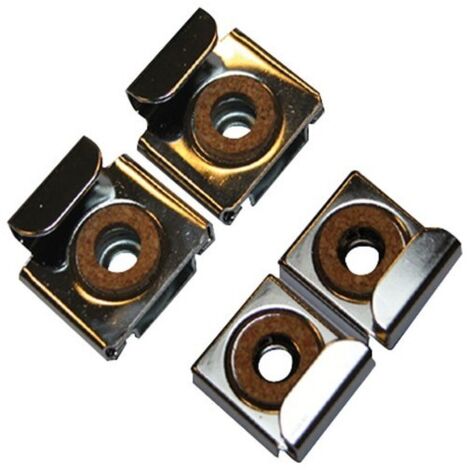 Fixations Miroirs U Larges Chromées Lot De 4 - Mp Glass
