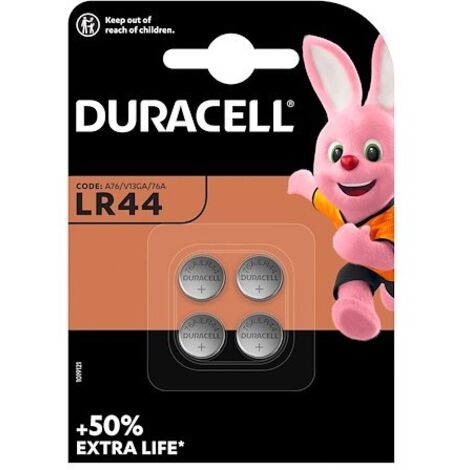 Duracell – Pack de 4 piles bouton LR44 – Alcalines 1,5V – Pour jouets et calculatrices – Performance durable et fiable (1/4)