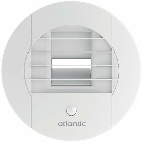 Atlantic – Bouche VMC BAW 125mm 526393 – Débit 5/30 m³/h – Installation murale ou plafond – Compatible réseaux VMC hygro A et B