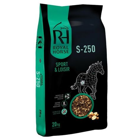 Aliment floconné pour chevaux S250 – Haute énergie et récupération musculaire – Enrichi en vitamines et minéraux – 20 kg (1/2)