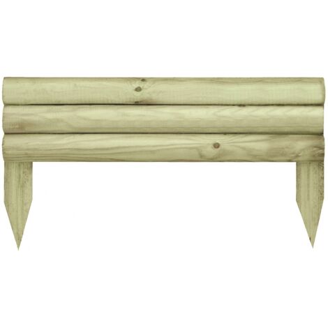 Centrale Brico – Bordure à planter en bois naturel – H.30 x L.55 cm – Traitement autoclave pour durabilité – Pour terrains accidentés