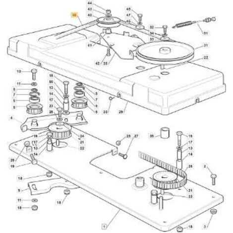 COURROIE DE CONNEXION DE LAME ORIGINAL STIGA OPTIBELT TC122 - 135062828/0