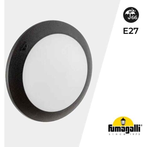 Applique ou plafonnier d'extérieur étanche FUMAGALLI BERTA E27 - Noir