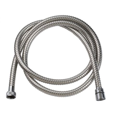 Odyssea – Flexible de douche inox chromé 1,75 m – Double agrafage – Raccord FF écrou libre 1/2' (15x21) – Pour chantiers humides (1/3)