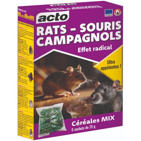 Acto Céréales Mix Rats Souris Campagnols 6 X 25 G - Acto (1/3)