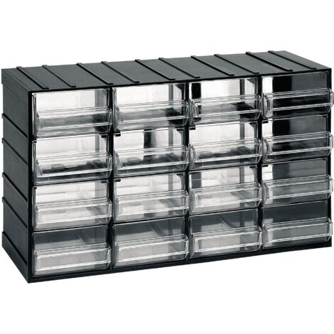 Commode Modulaire à 16 Tiroirs Transparents, 382 X 148 X 230 Mm (1/5)
