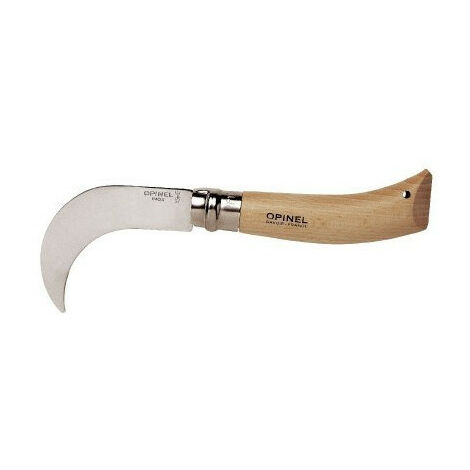Serpe Opinel N°10 en acier inoxydable – Manche en bois de hêtre pour coupe précise – Système de verrouillage Virobloc