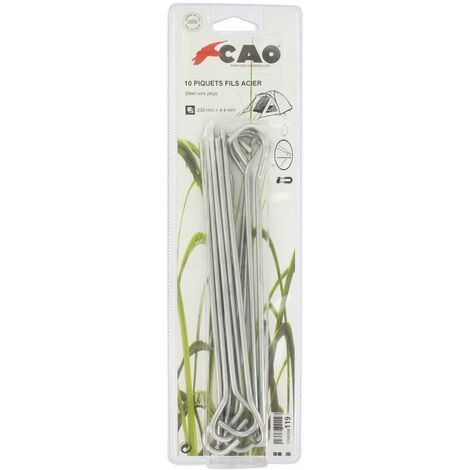 CAO - Piquet fil acier x10 rd galva d.44 23cm (1/4)