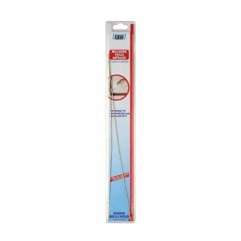 GEB – Brasure tous métaux 2 baguettes – Argent 40% – Pour soudures précises – Matériaux résistants – Usage intérieur et extérieur